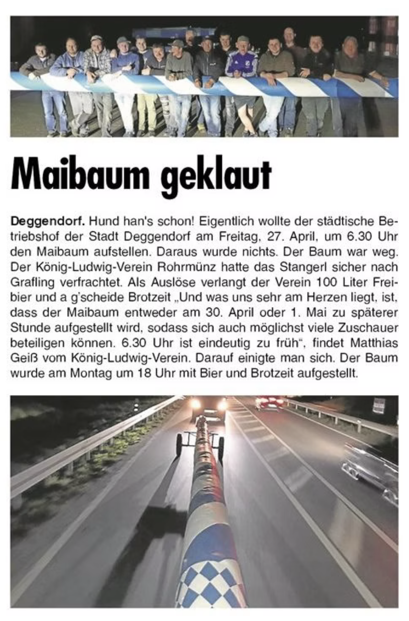 Maibaum geklaut
